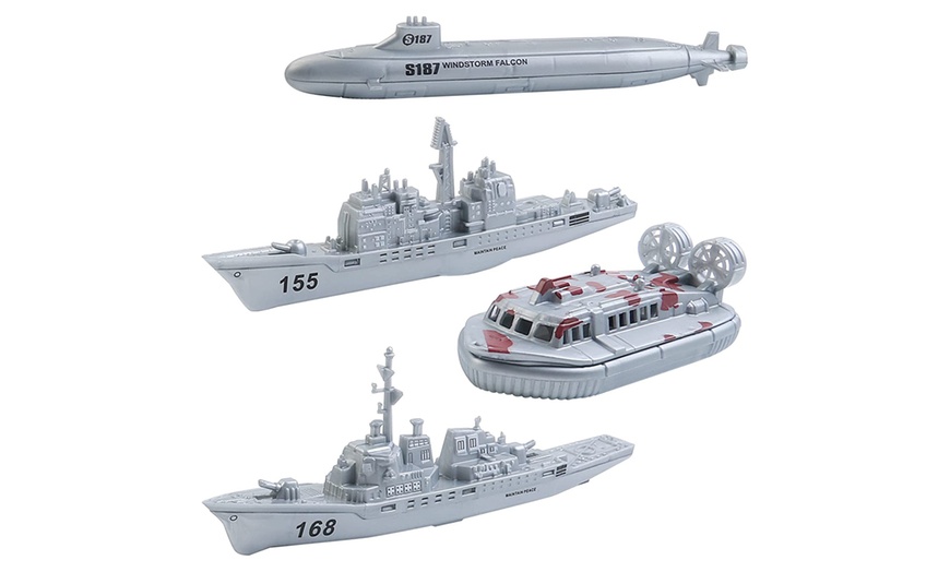 Image 2: Aircraft Carrier Toy with Scale Model Vehicles