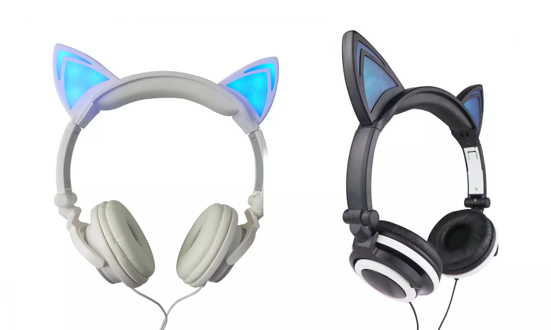 Jamsonic DJ-Style Light-Up Cat-Ear Headphones - Primary Image
