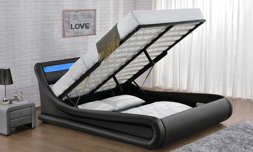 Image 3: Galaxy LED Ottoman Beds