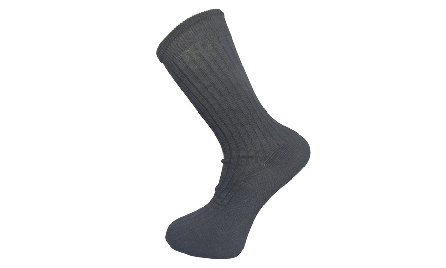 Image 5: 12-Pack of Men's Ribbed Socks