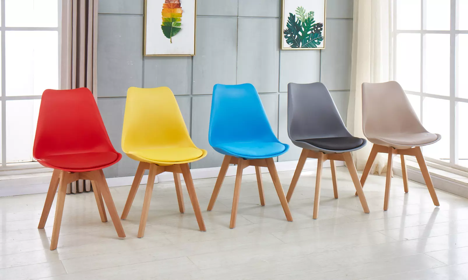 Lot de 1, 2, 4 ou 6 chaises scandinaves vills - Primary Image