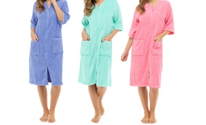 Women's Towel Zip-Through Robe