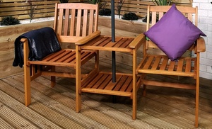 Classic Outdoor Love Seat with Table