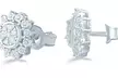1/3 CTTW Diamond Floral Cluster Studs in Sterling Silver by Fifth and Fine - Second Medium