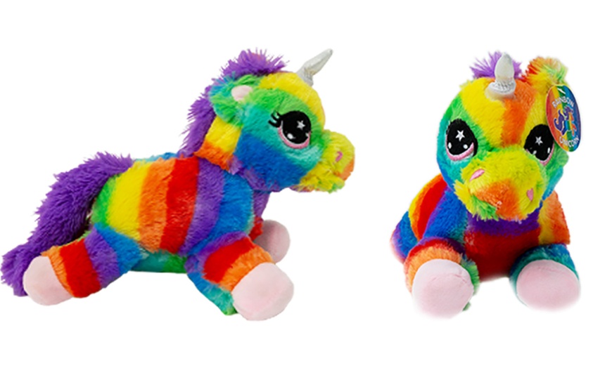 Image 1: RMS Plush Rainbow Unicorn