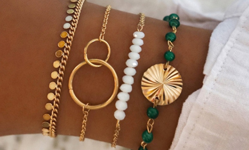 Image 4: 1, 2 ou 4 ensembles de bracelets bohèmes