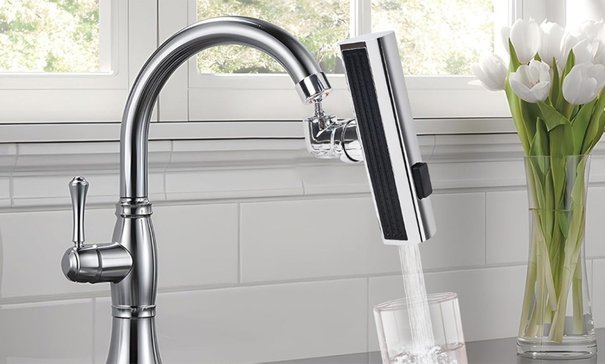 Image 3: 3 In 1 Multifunctional Waterfall Kitchen Faucet Tap Adapter