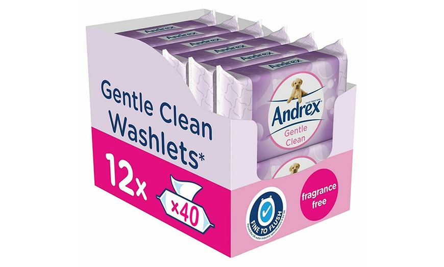 Image 5: Andrex Washlets Flushable Toilet Tissue Wipes