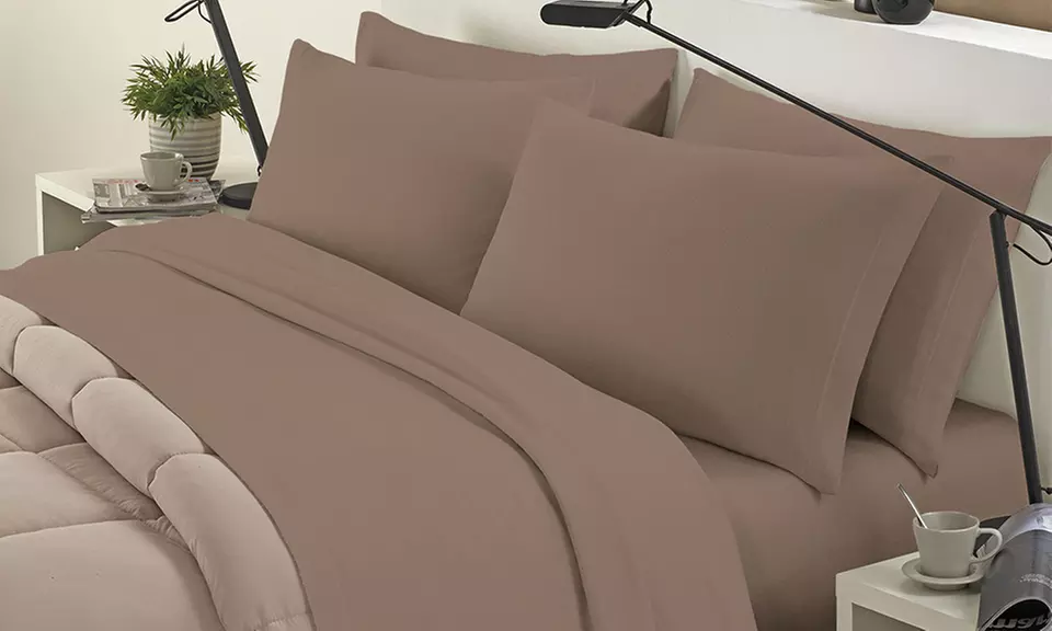 Completo lenzuola in flanella anti-pilling per materassi fino a 35 cm di altezza made in Italy - Primary Image