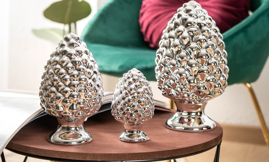Image 4: Set di 3 pigne siciliane da decorazione