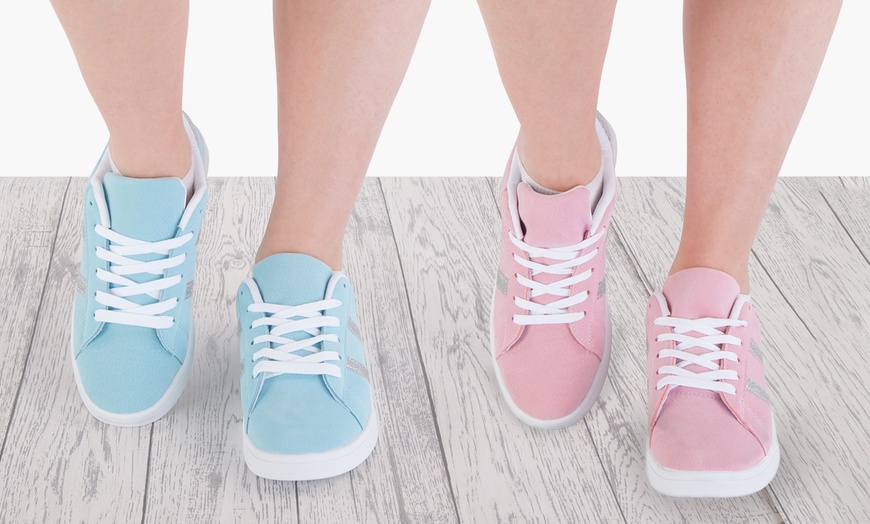 Image 2: Women's Pink or Sky Blue Trainers