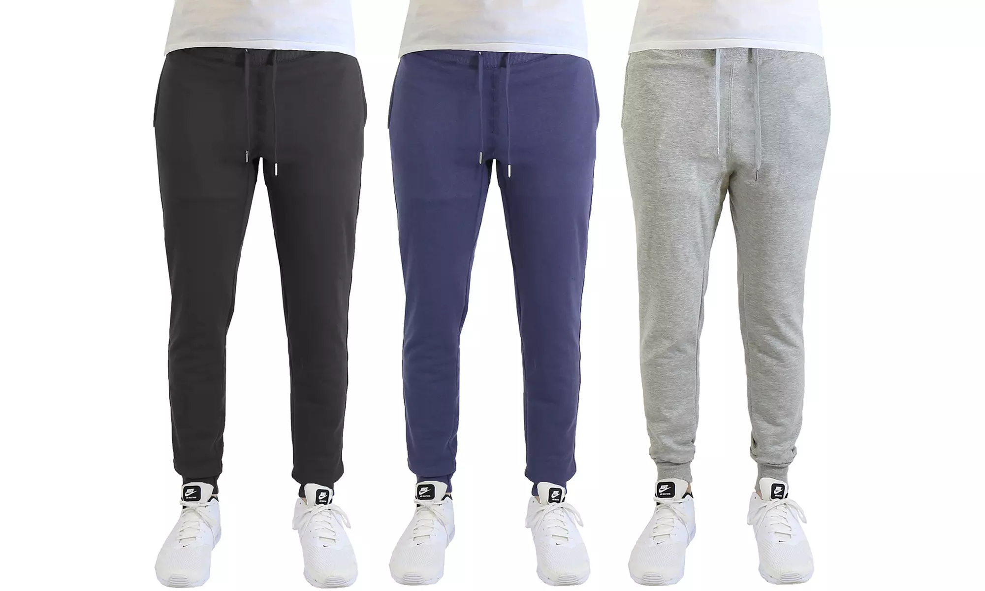 Men's Slim-Fit Joggers (3-Pack) - Second Medium