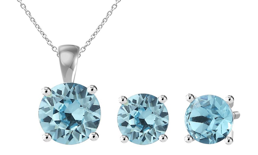 Image 4: Birthstone Set with Austrian Crystals