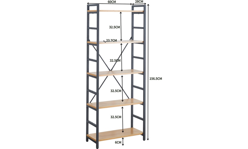 Image 16: Sampur Holz- und Stahlregale, Industriestil