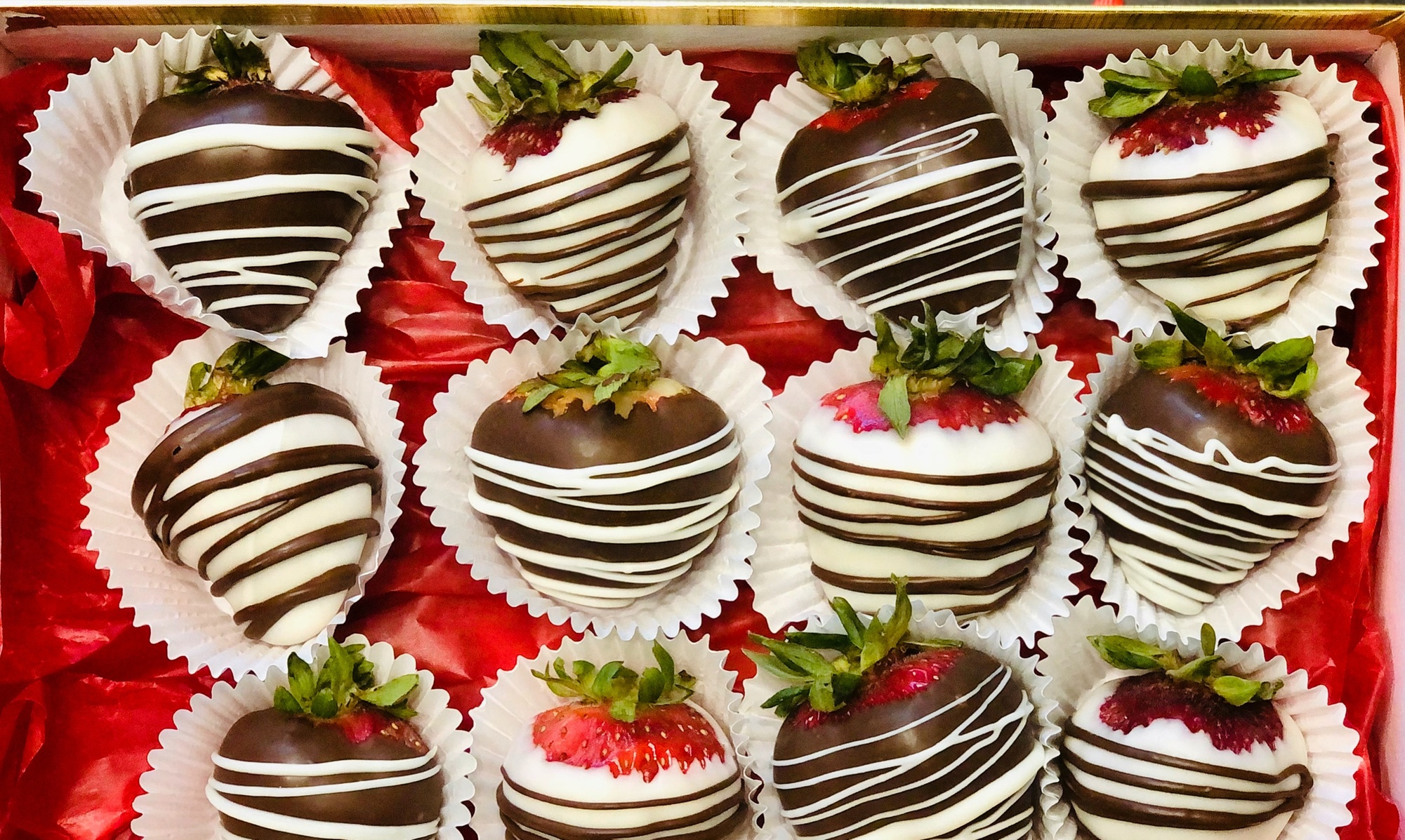 Gourmet chocolate strawberries delivery or pickup option