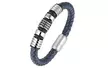 Bracelet pour hommes en cuir avec perles - Second Medium