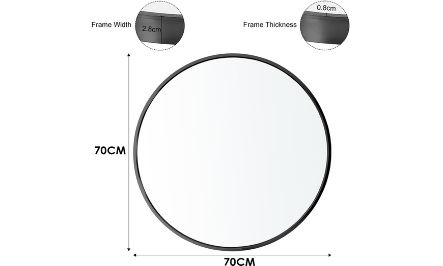 Image 10: Nordic Round Mirrors, Stylish Frames in Various Sizes