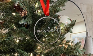 Minimalist Custom Name Ornaments in 4, 6 or 9-Inch Size