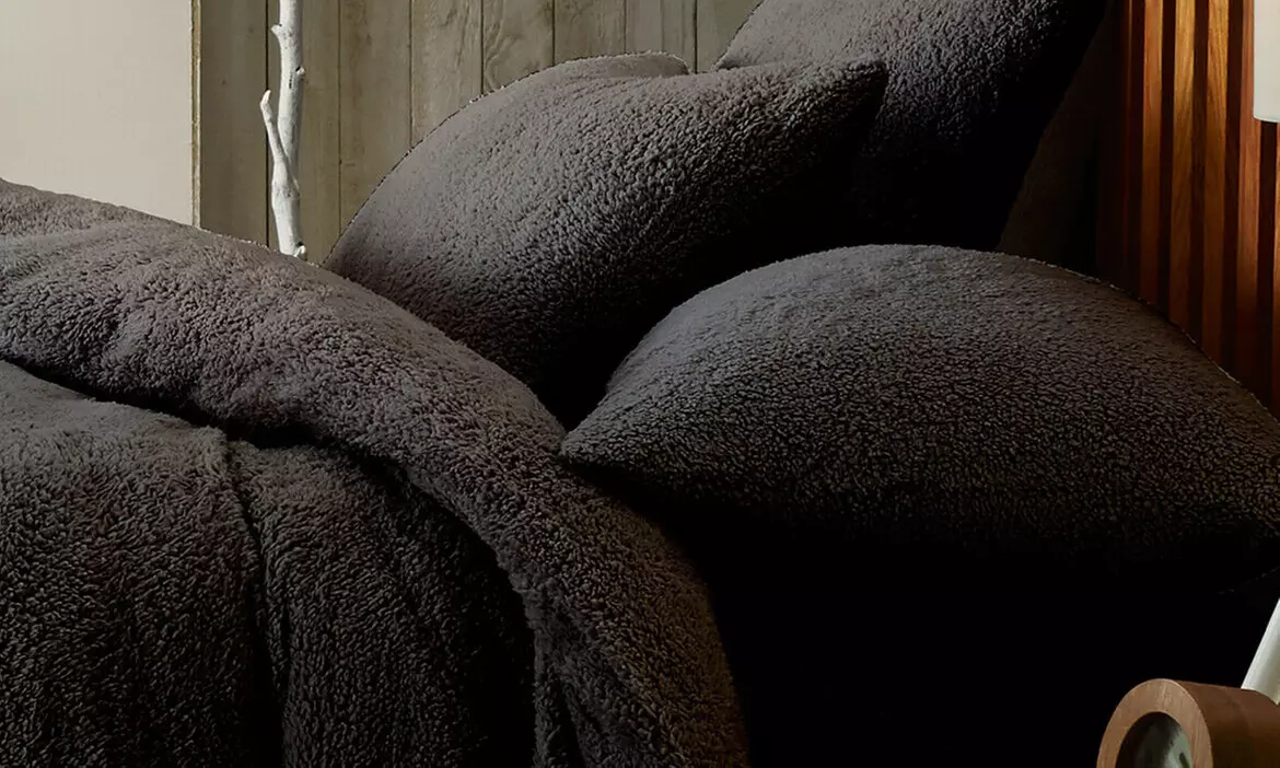 Gaveno Cavailia Fluffy Teddy Bear Fleece Thermal Soft Duvet Cover Set