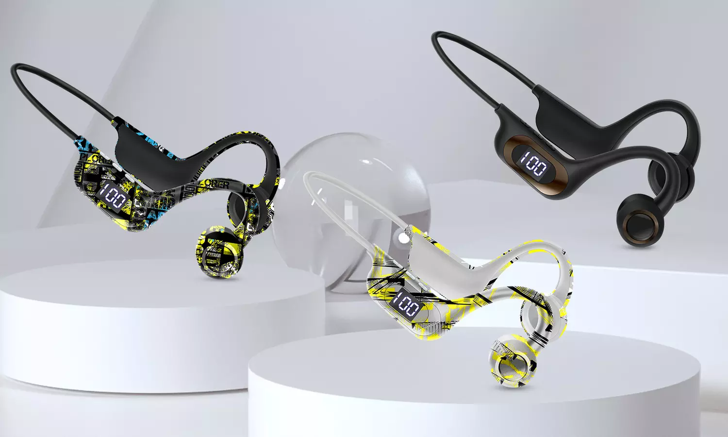 Auriculares de conducción ósea inalámbricos y ergonómicos con Bluetooth 5.3 - Primary Image