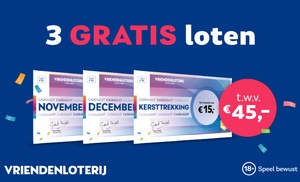 Speel 3x gratis mee in de VriendenLoterij