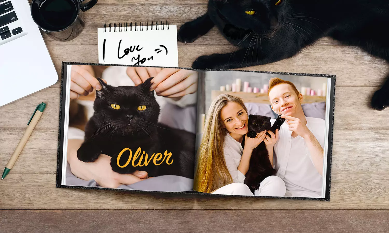 Lorenzo Fotobuch mit Fenster Quadratisch (20 x 20 cm)