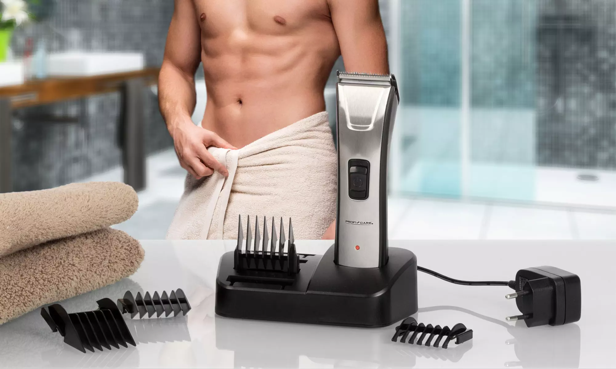 Tondeuse cheveux et barbe Proficare, sabots amovibles - Primary Image