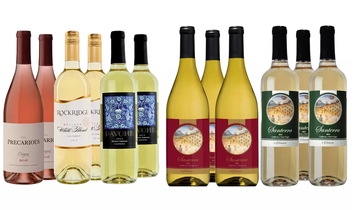 Santerra White Wine Sampler Packs (6- or 12-Bottle Set). Shipping Included. - Primary Image
