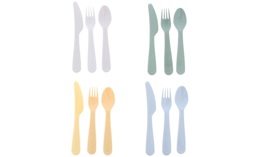 Image 6: 21-Piece Plastic Picnic Cutlery Set