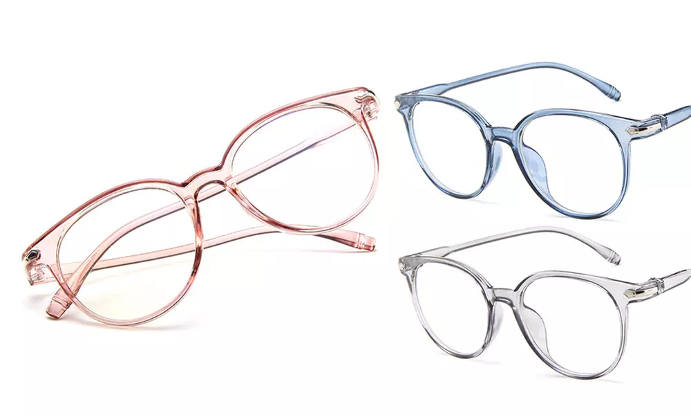 1x, 2x oder 3x Anti-Blaulicht-Brille in Transparent, Pink oder Blau, inkl. Versand - Primary Image