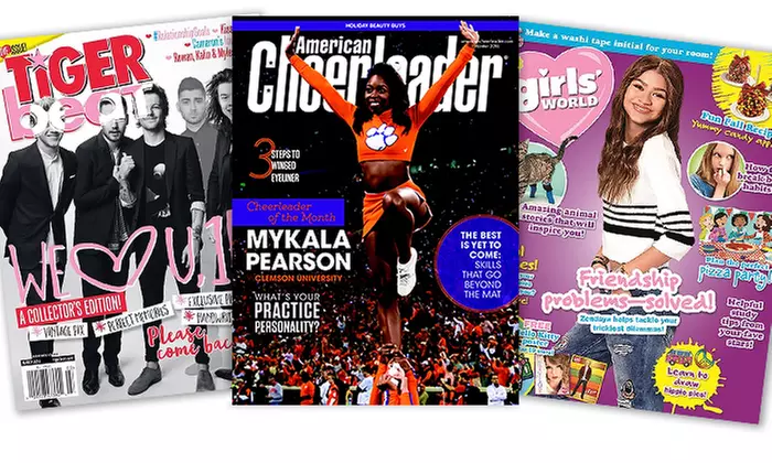 1-Year Subscriptions to American Cheerleader, Girls' World, and TigerBeat (Up to 50% Off) - Primary Image