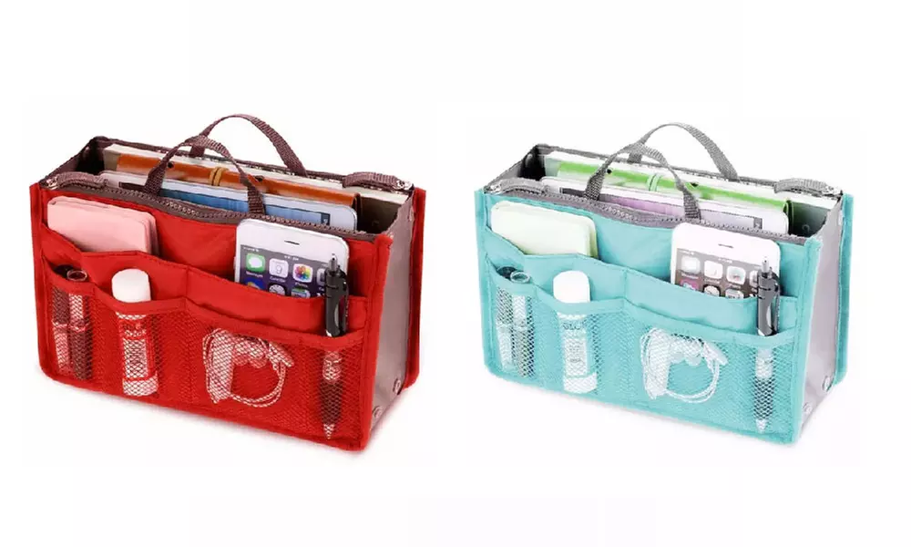 1 o 2 borse organizer da viaggio per cosmetici