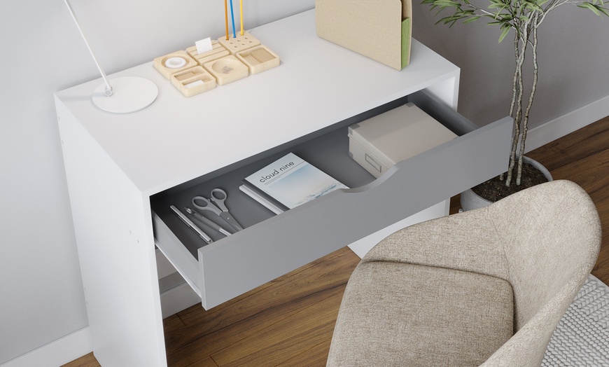 Image 12: Compact Design Desk with Drawer