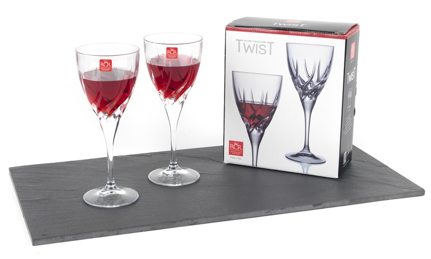 Image 5: RCR Twist Crystal Wine Glasses