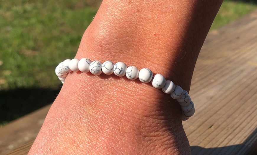 Image 5: One or Two White Howlite Bracelets