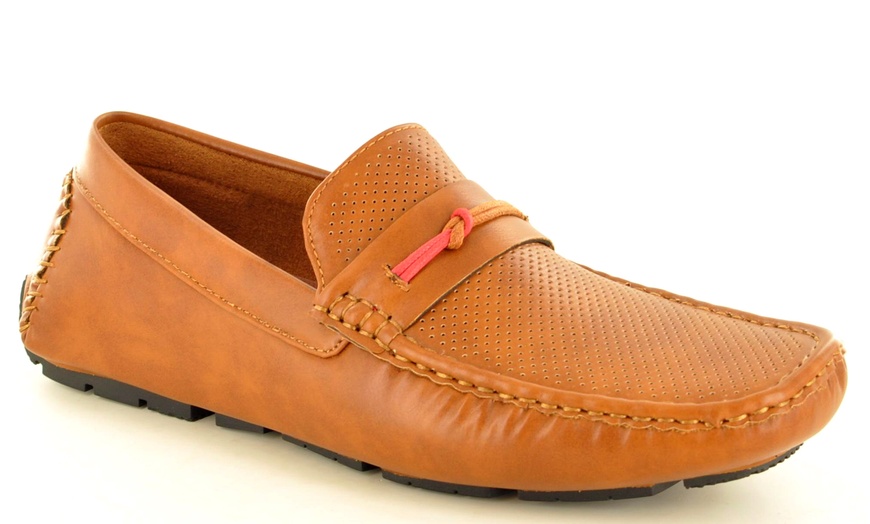 Image 12: Men's Perforated Casual Loafers