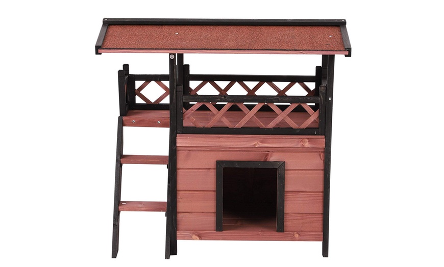 Image 11: PawHut Pet Outdoor Wooden House