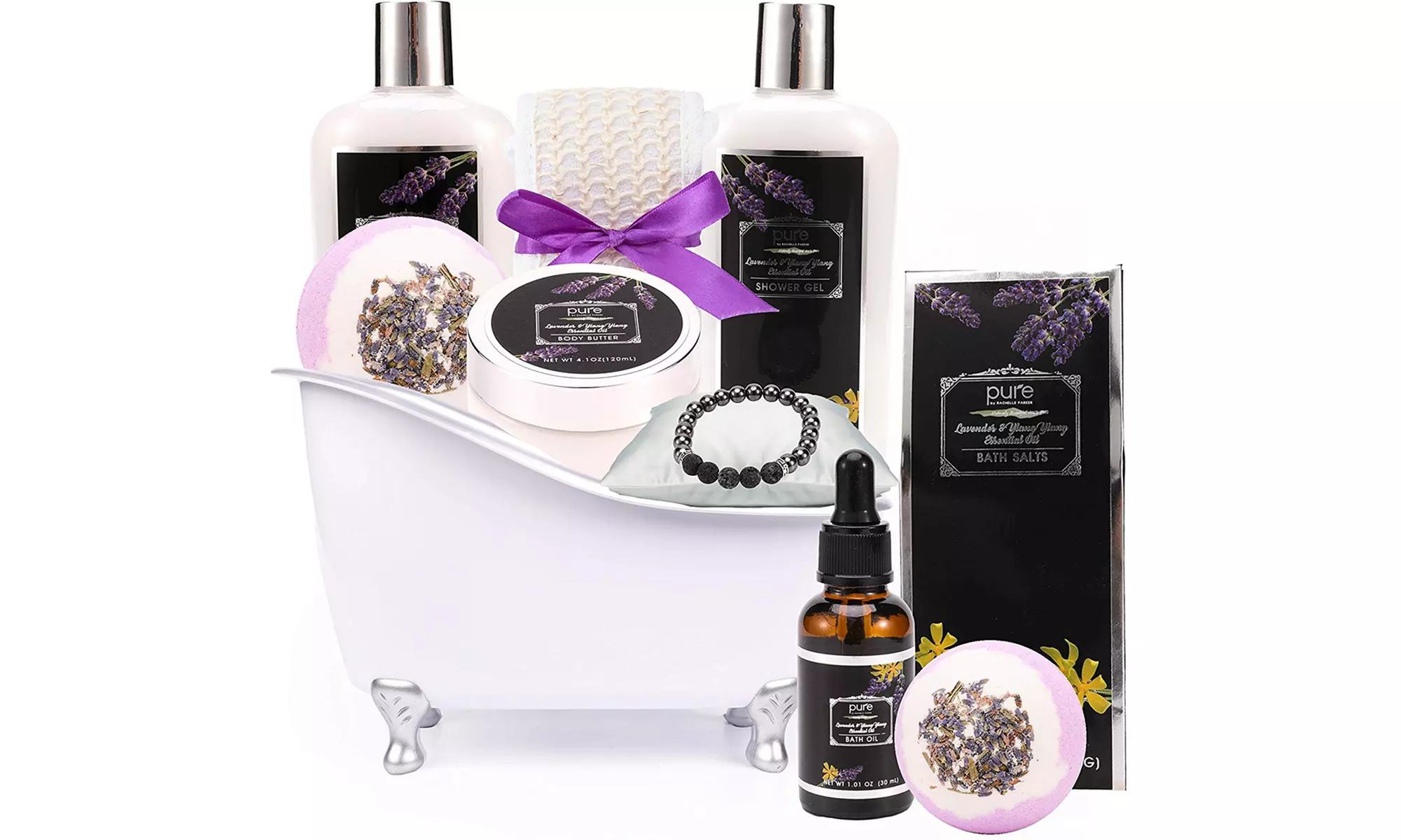 Ylang Ylang & Lavender Aromatherapy Spa Gift Basket (10-Piece) - Primary Image