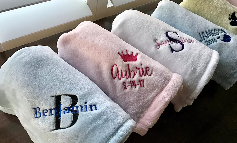 One or Two Personalized Baby Blankets from Qualtry (Up to 53% Off) - Primary Image