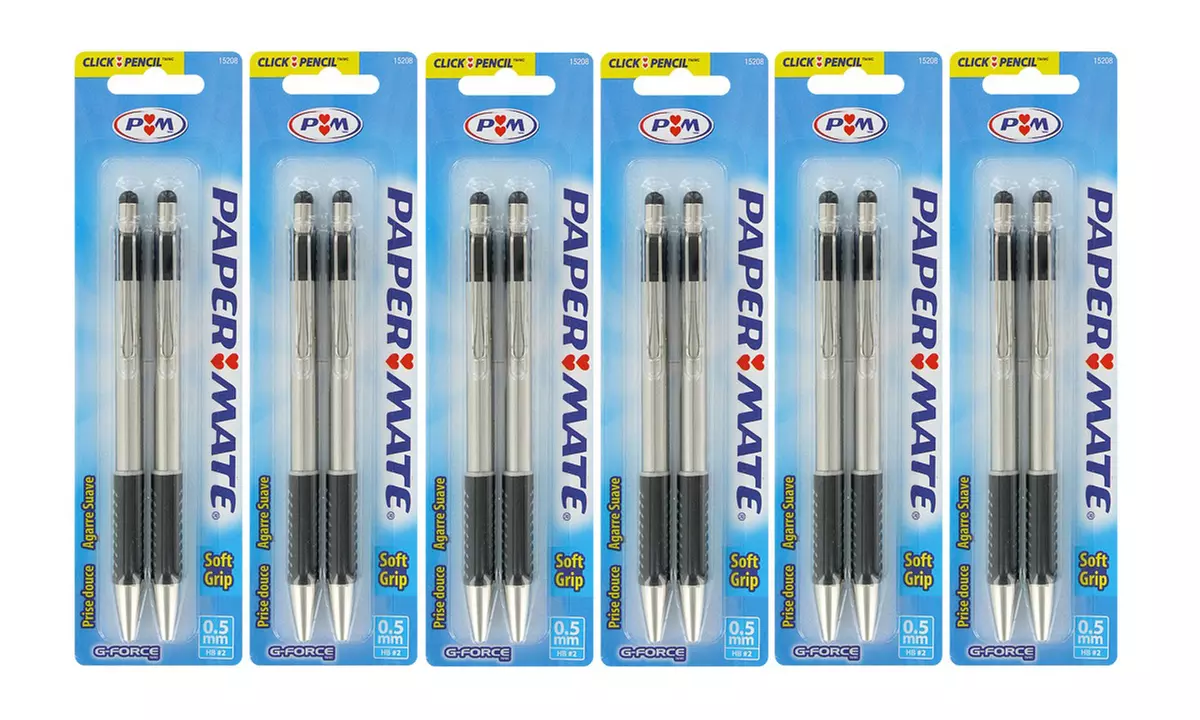 Papermate G-Force Stainless Steel Mechanical Pencils (12-Pack) - Second Medium