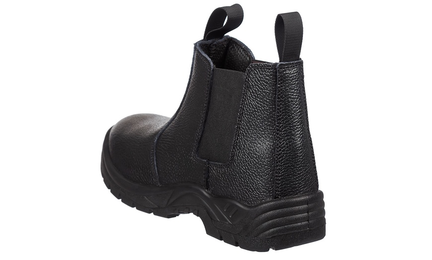 Image 4: Men's Black Slip-On Safety Boots