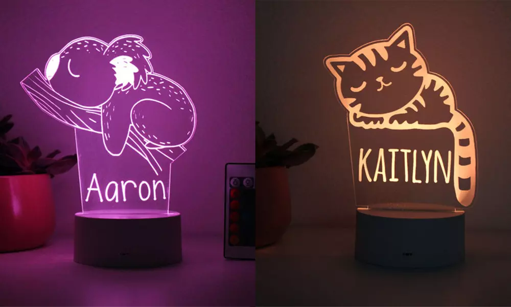 Illusions-Nachtlicht mit Namen