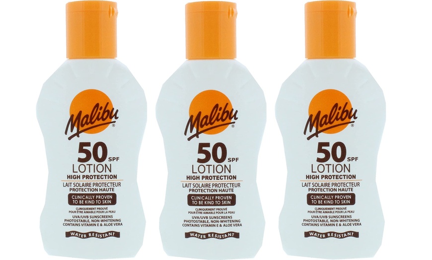 Image 2: Set of Three Malibu Sunscreen Cream for Adults or Kids
