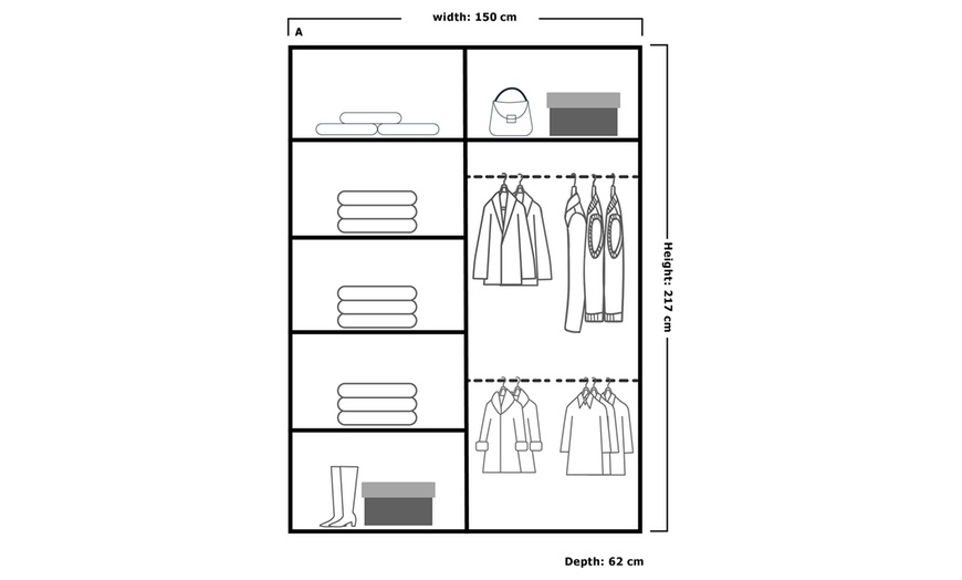 Image 28: Roni Sliding Mirror Door Wardrobe