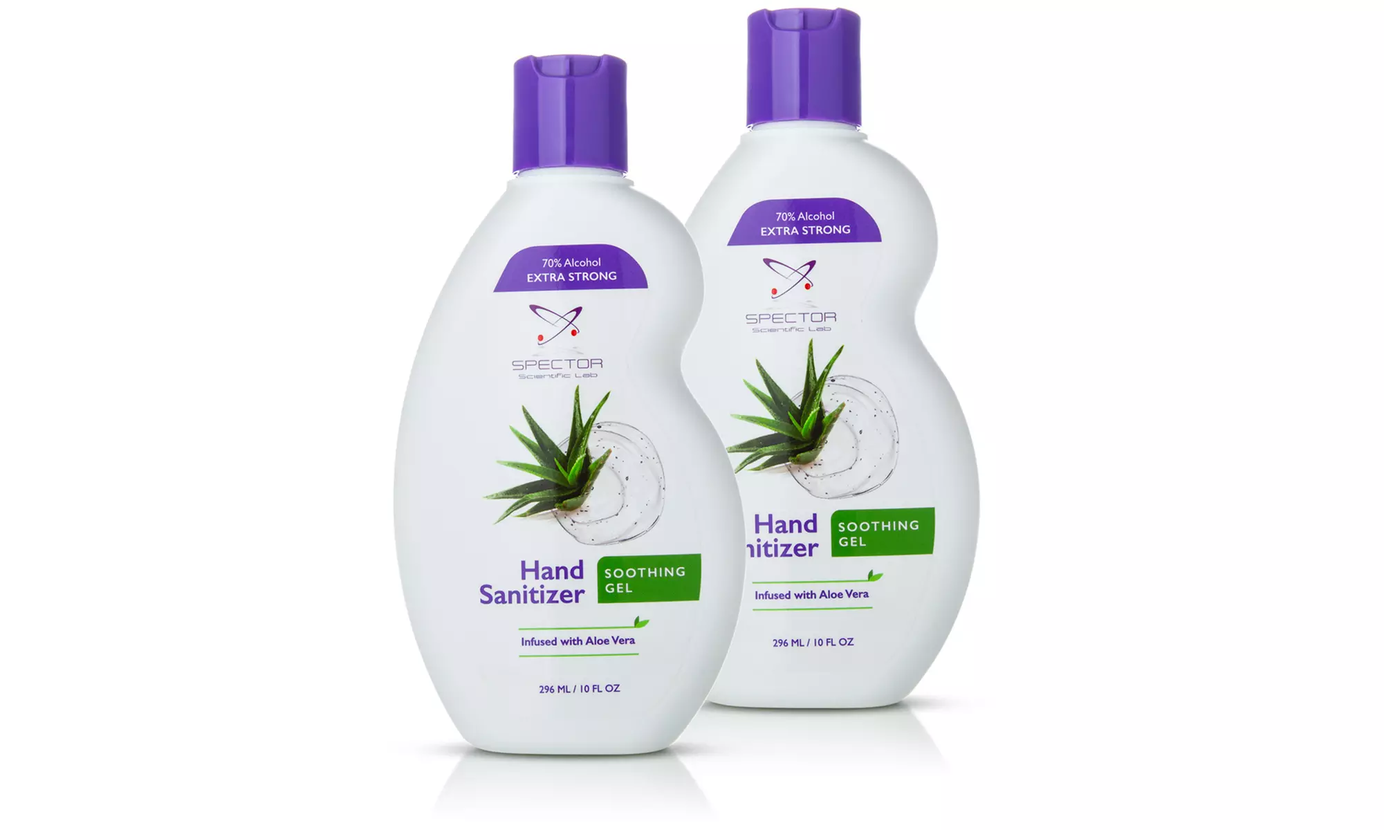 Anti-Bacterial Hand Sanitizing Gel with Aloe Vera and 70% Alcohol (10 Fl. Oz.; 1- or 2-Pack) - Second Medium
