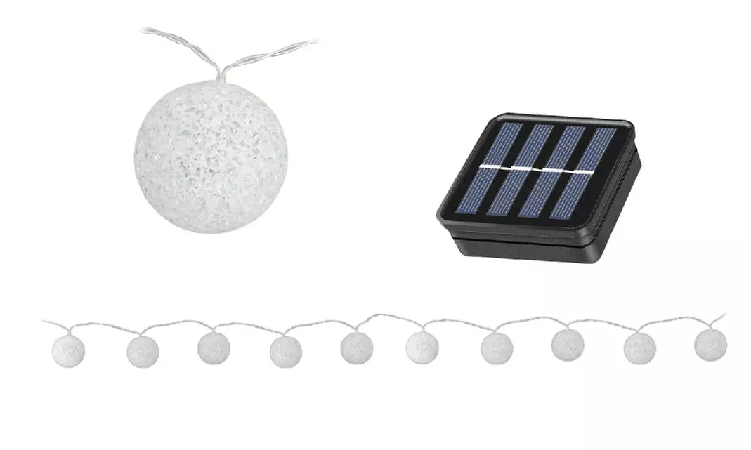 Touch Of ECO Solar LED Snowball String Lights (1-, 2-, or 4-Pack) - Second Medium
