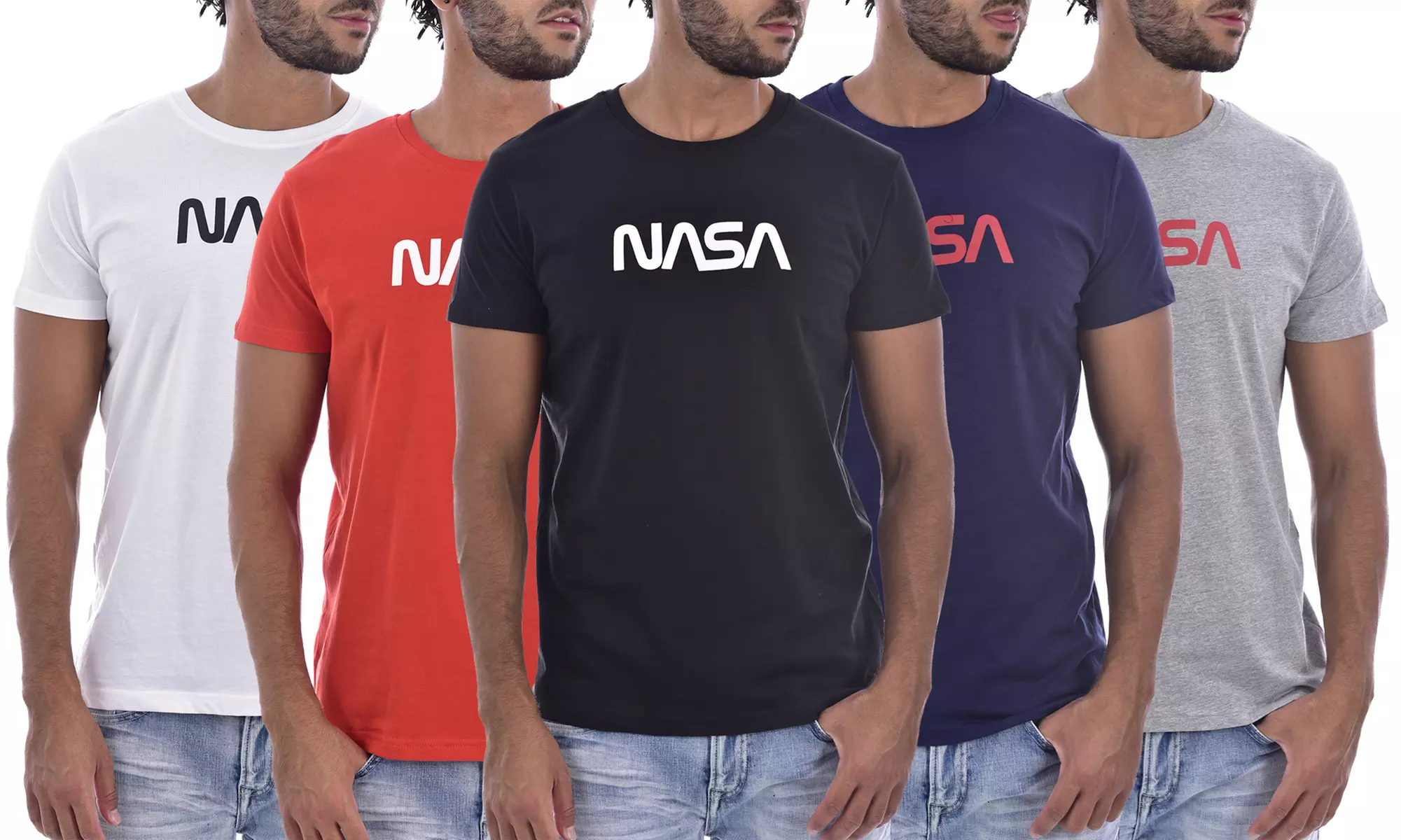 Lot de 5 t-shirts Nasa pour homme - Primary Image