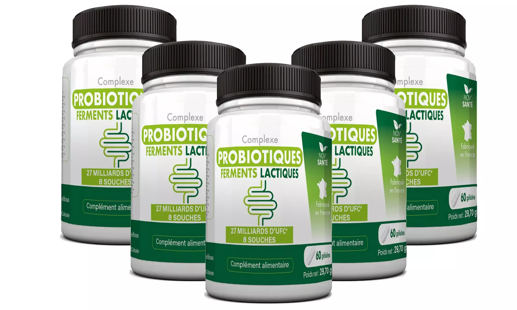 Hasta 6 meses de cápsulas de suplemento alimenticio probiótico concentrado, de Nov'santé - Second Medium