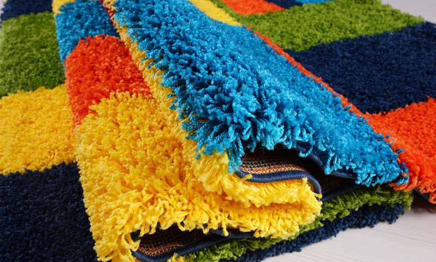 Multicolour Shaggy Rug | Groupon