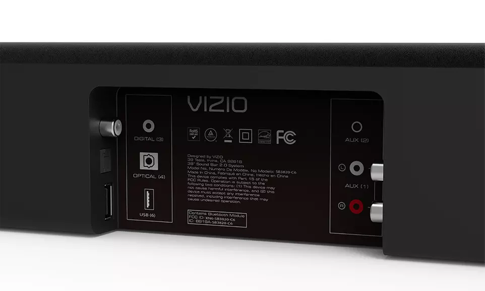 Vizio 38" 2.0-Channel Wireless Bluetooth Sound Bar (Manufacturer Refurbished) - Second Medium